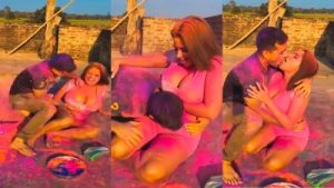 Devar and Bhabhi’s erotic Holi on open terrace in AI porn