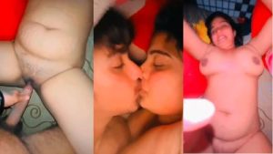 Lover fucks his big-boob GF’s pussy in bed