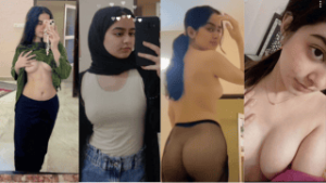 Pretty Hijabi Girl Nude Videos Collage – Boobies Play & Ass Show