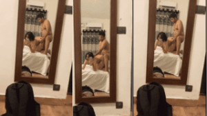 Hot Indian Girl Records Herself Getting Fucked Hard in Doggy in Front of Mirror