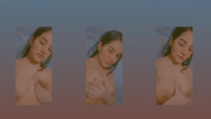 Sexy Girl’s Boob Tease in Steamy Bathroom