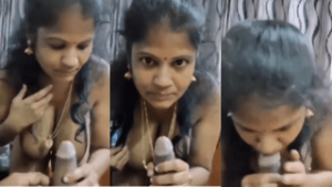 Tamil Woman Wearing Gold Chains Steamy Blowjob Passion