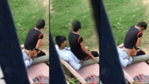 Young Couple Secretly Fucking in Park – Shy Girl Reverse Ride on Bench